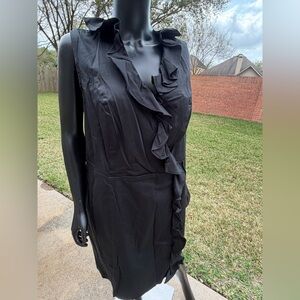 Lane Bryant Black Ruffle Mini Dress